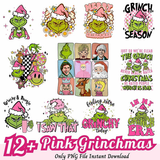 12+ Pink Grinchmas PNG Designs