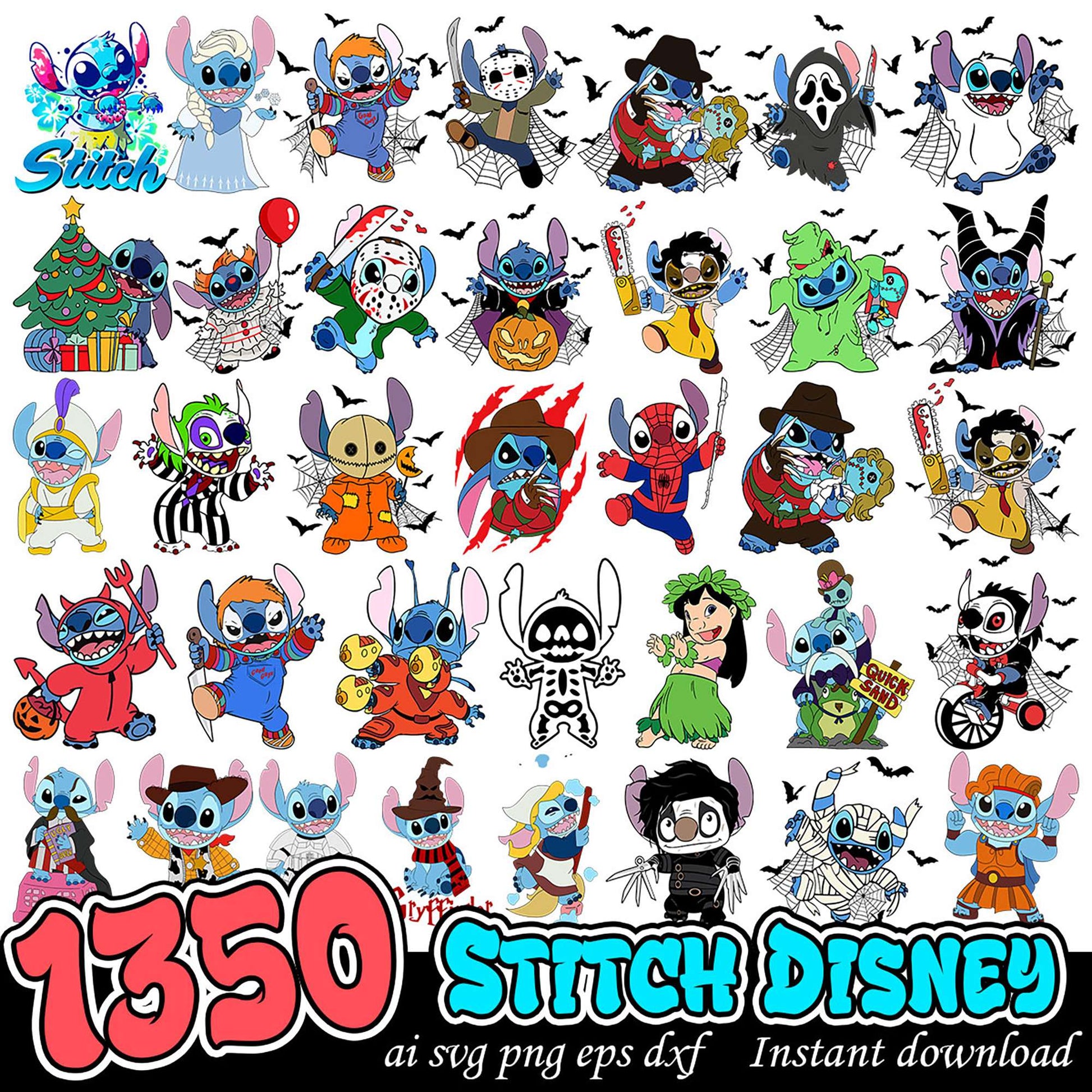 1350 Stitch Disney Halloween SVG Bundle