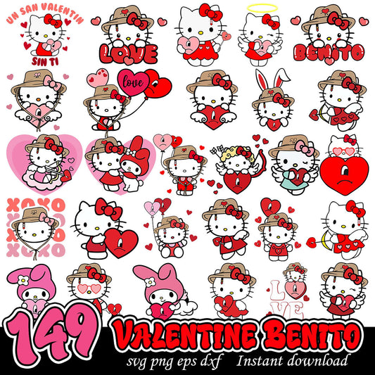 149 Hello Kitty Valentine SVG Bundle