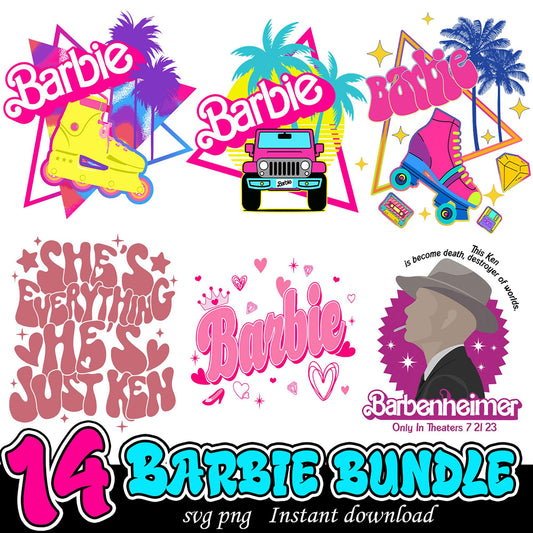 14 Barbie Bundle SVG PNG Designs for Fun Crafts Now