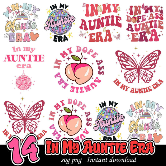 14 In My Auntie Era SVG PNG Bundle