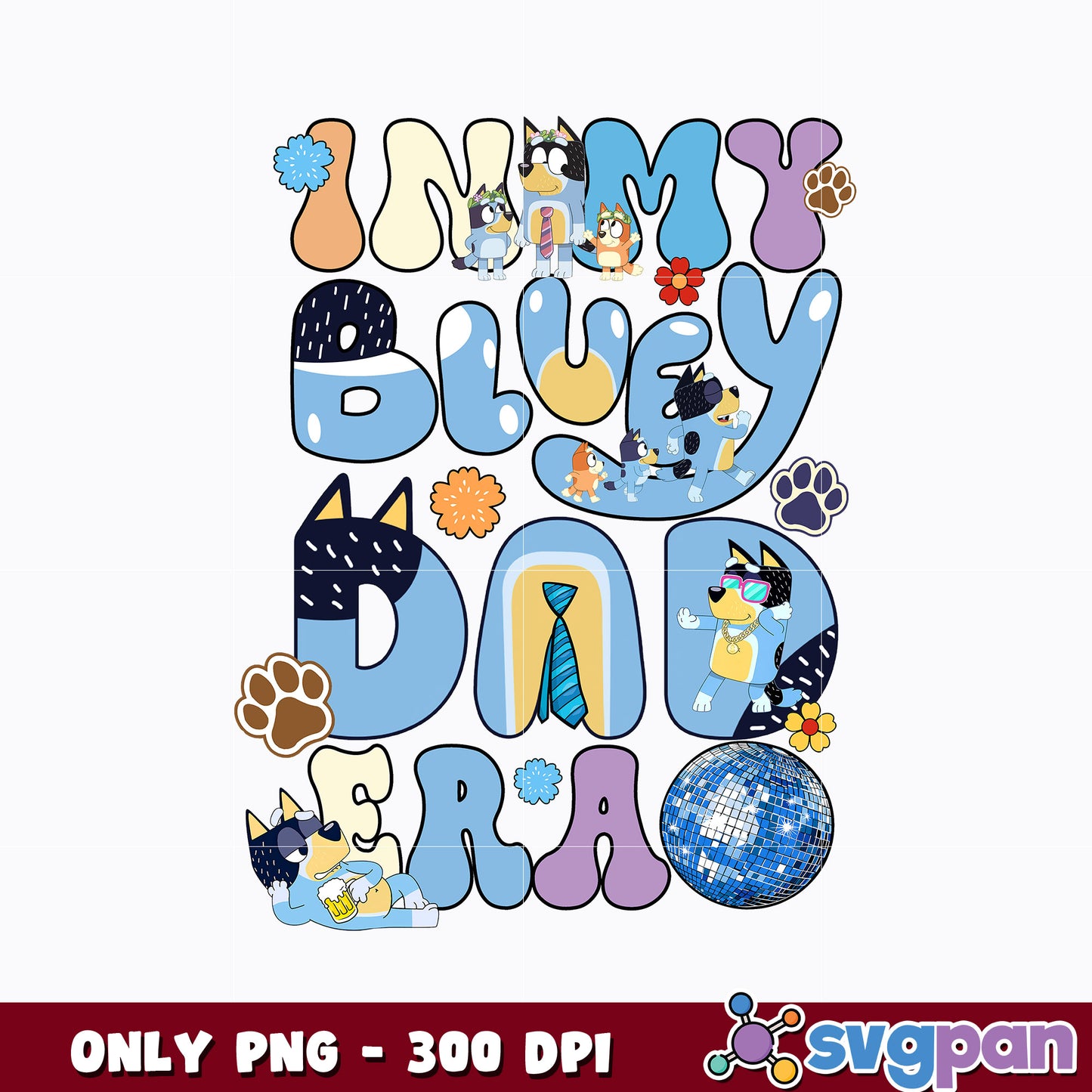 In my bluey dad era cartoon png,  Bluey png 