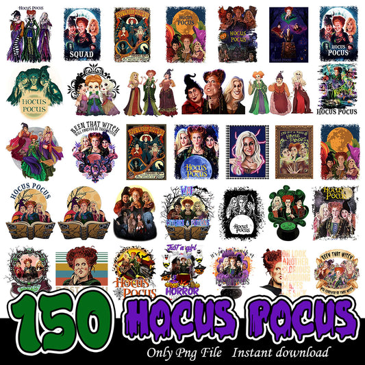 150 Hocus Pocus PNG Bundle for Instant Download Fun