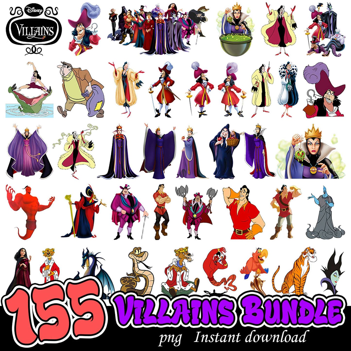 155 Disney Villains SVG Bundle