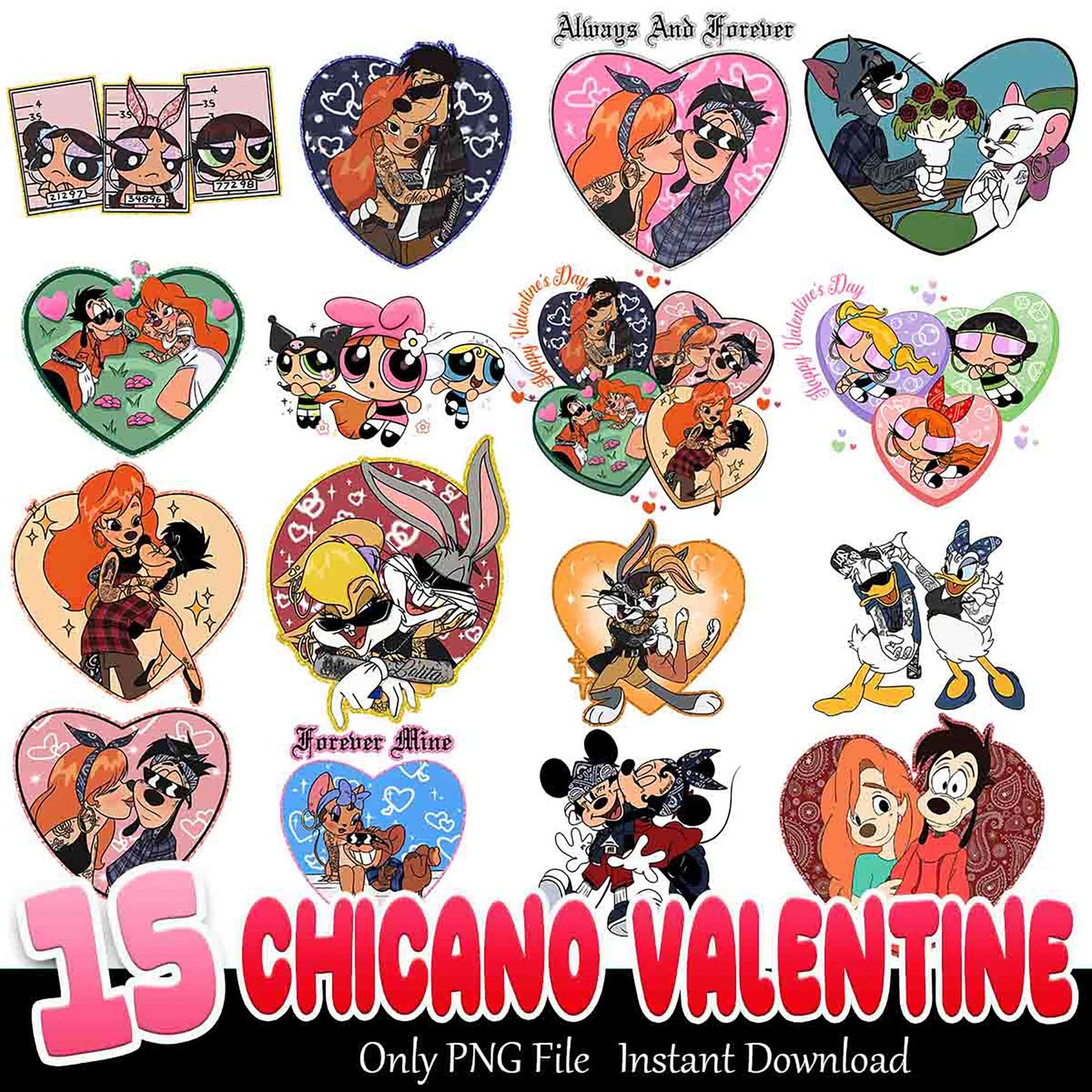 15 Chicano Valentine SVG Bundle