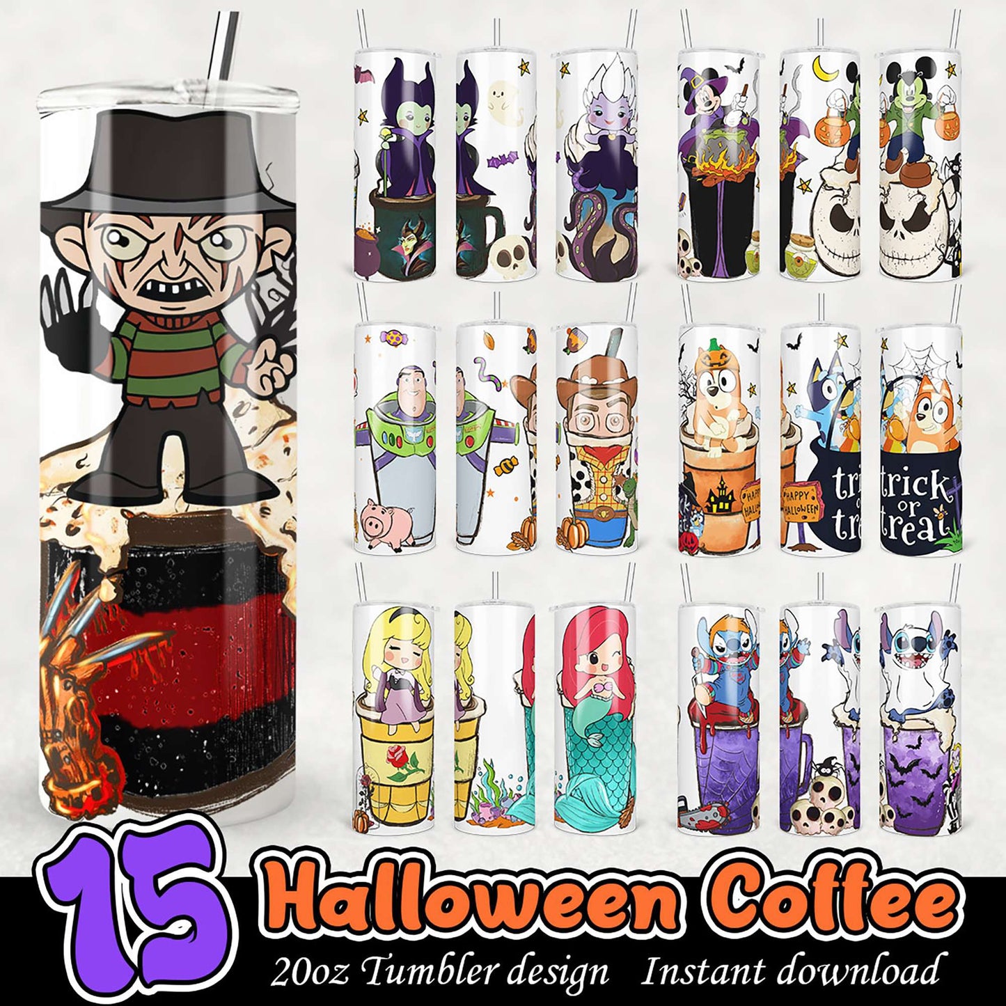 15 Halloween Coffee Tumbler Designs