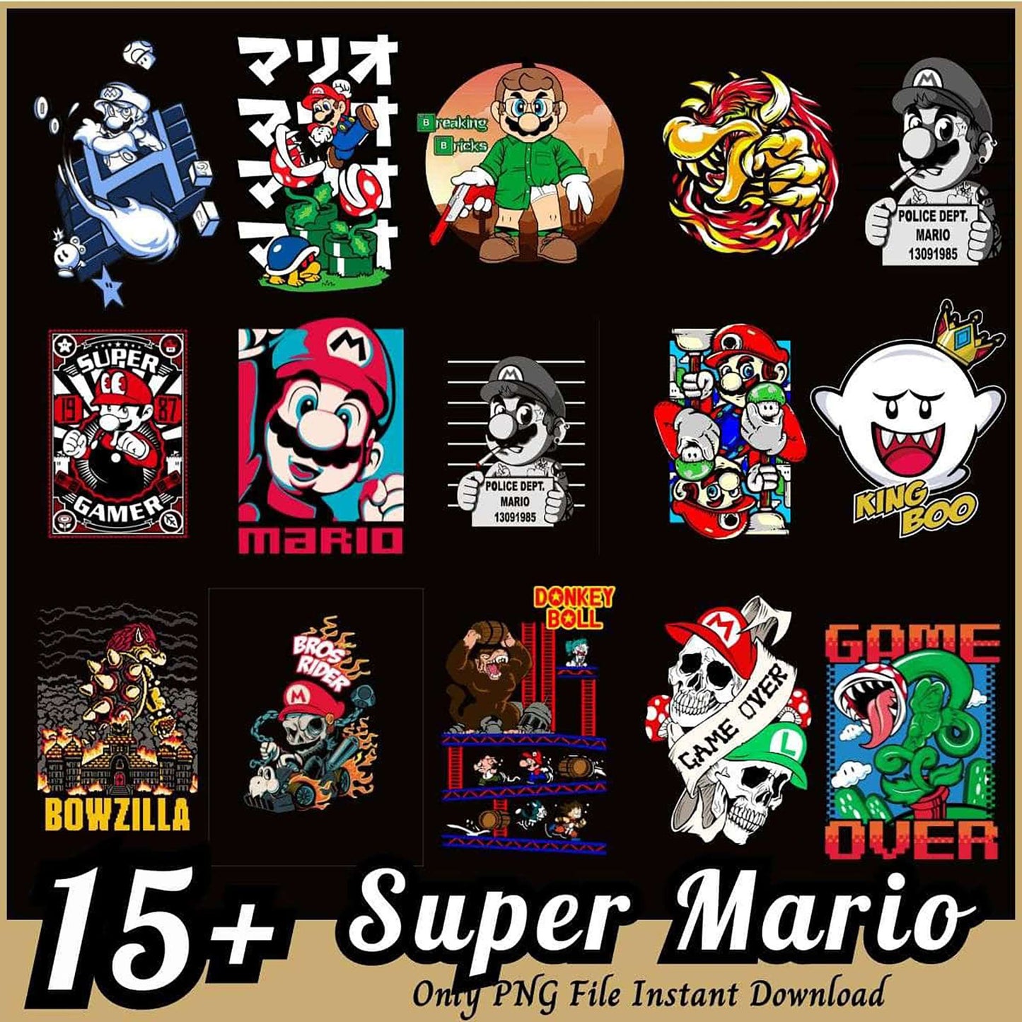 15 Super Mario SVG Bundle PNG Download