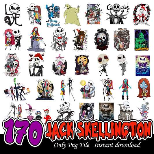 170 Jack Skellington PNGs Instant Download