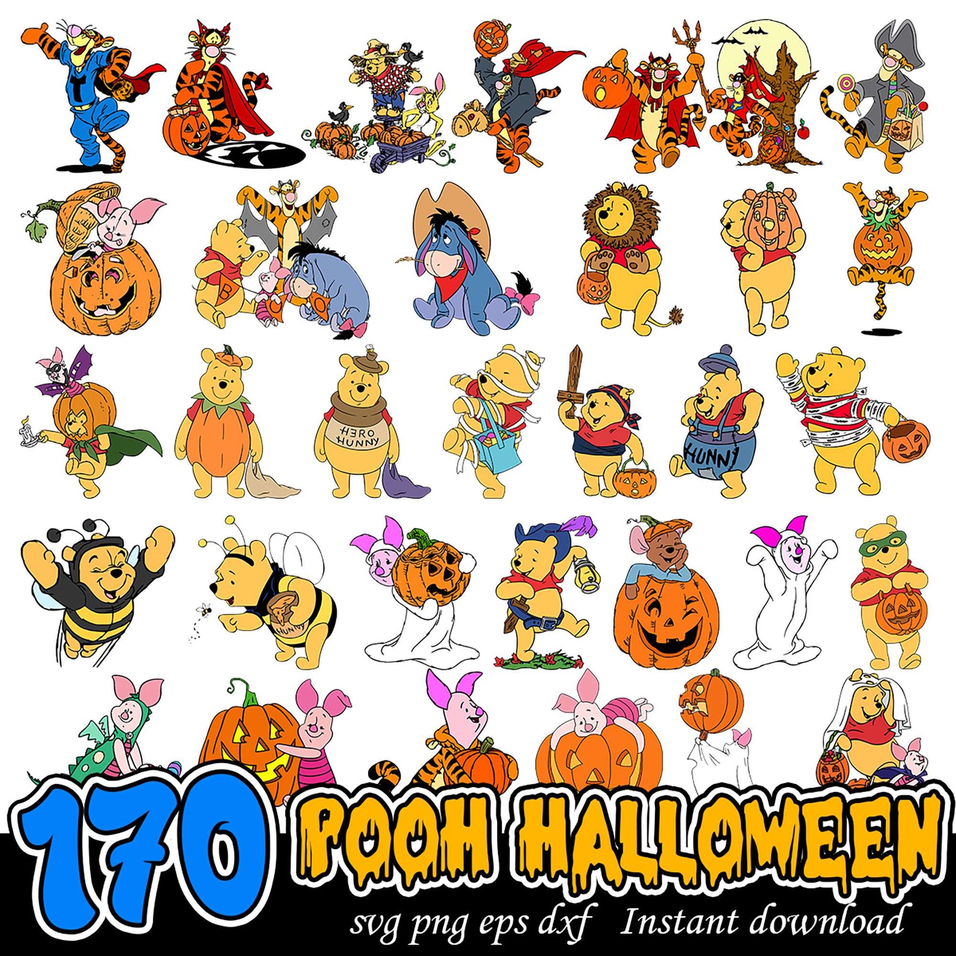 170 Pooh Halloween SVG Bundle