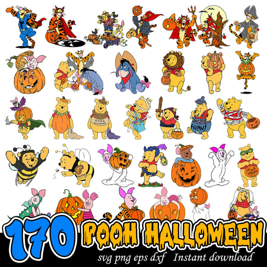 170 Pooh Halloween SVG Bundle