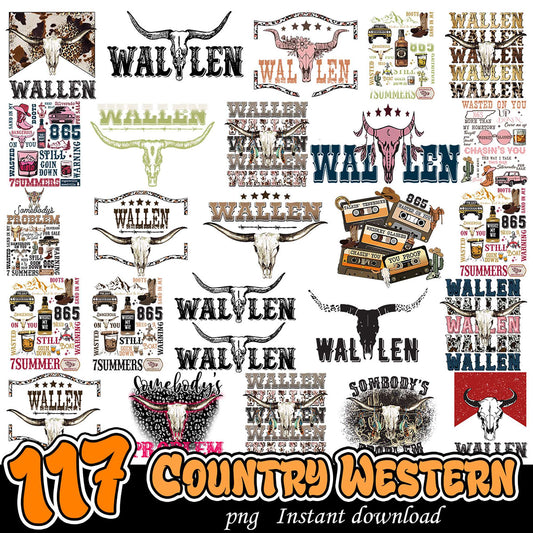 17 Country Western Png Designs Instant Download