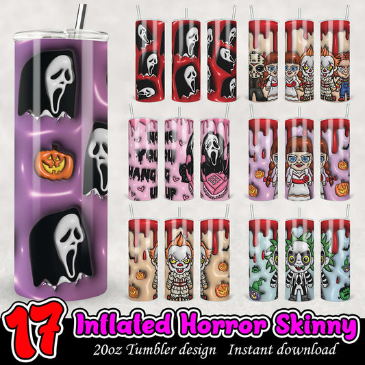 17 Inflated Horror Skinny Tumblers PNG