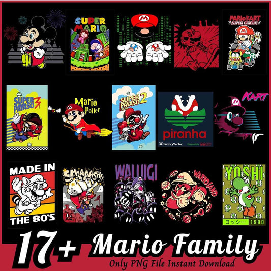 17+ Mario PNG Family Bundle