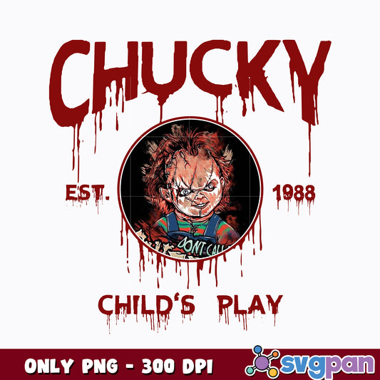 Chucky est 1988 Child's play  horror movie png 