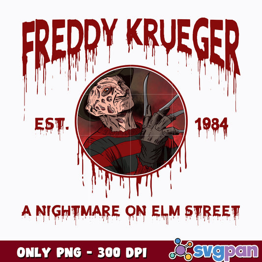 Freddy Krueger est 1984 horror movie png  