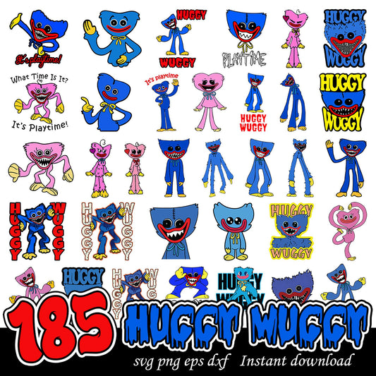 185 Huggy Wuggy SVG Bundle Instant Download