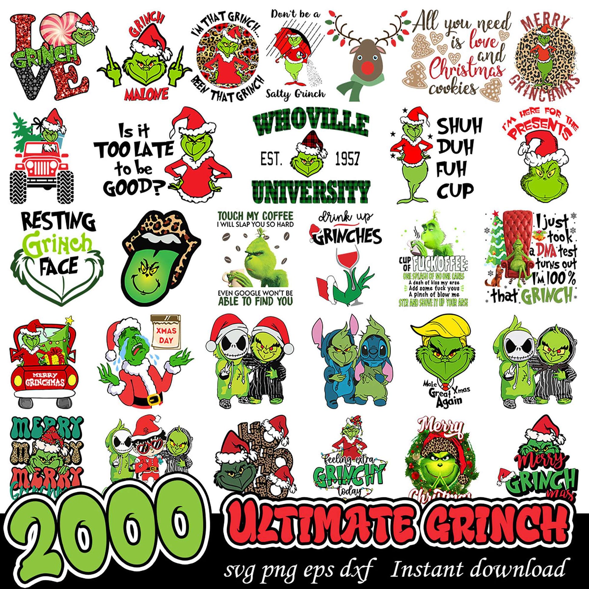 2000 Ultimate Grinch SVG Bundle