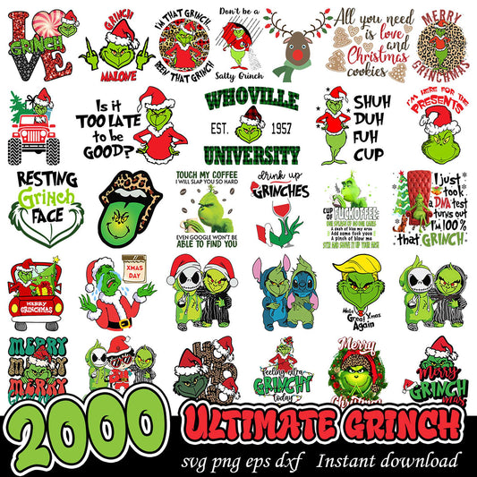 2000 Ultimate Grinch SVG Bundle