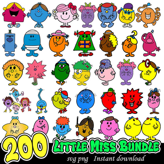 200 Little Miss SVG PNG Bundle
