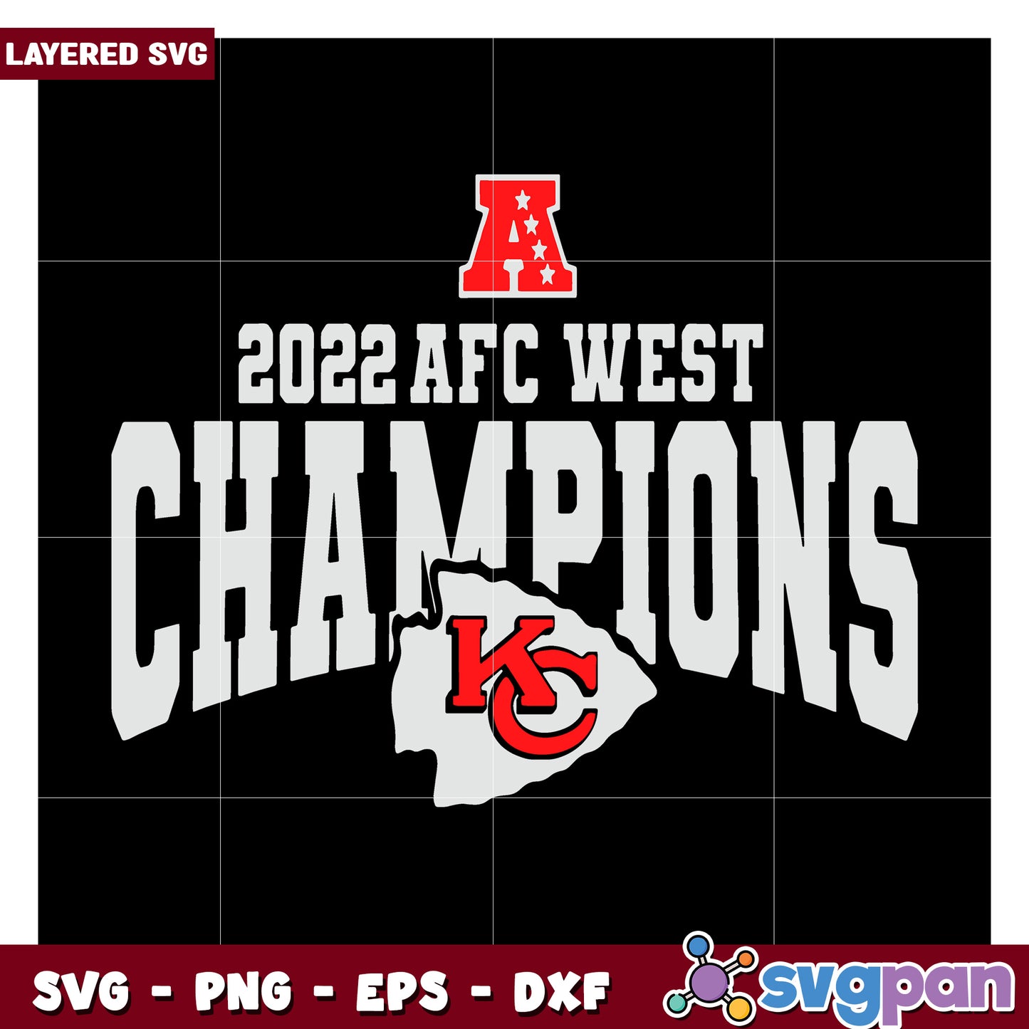 2022 AFC West Champions SVG Design, perfect for team spirit projects