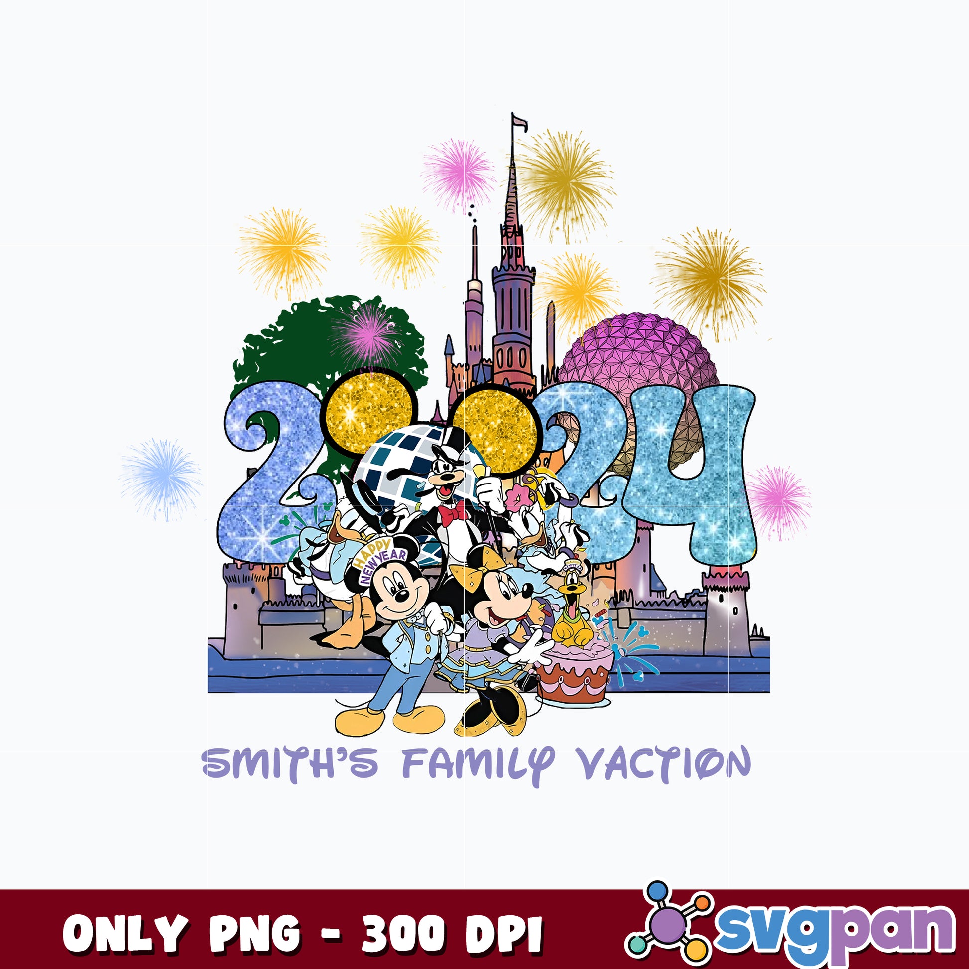 Mickey and friends Smith Family Vacation png