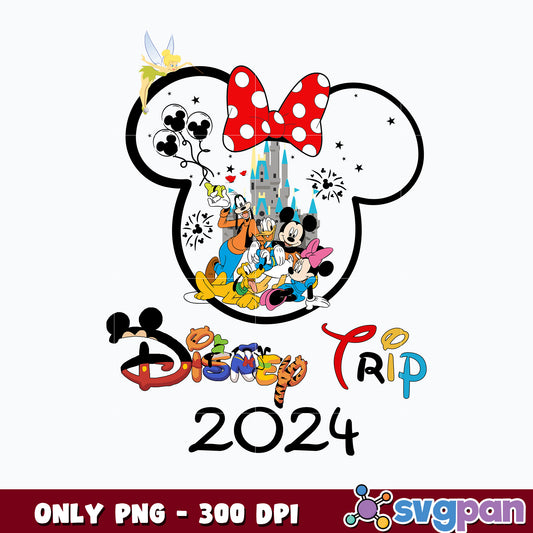 Minnie Mouse Disney Trip 2024 png