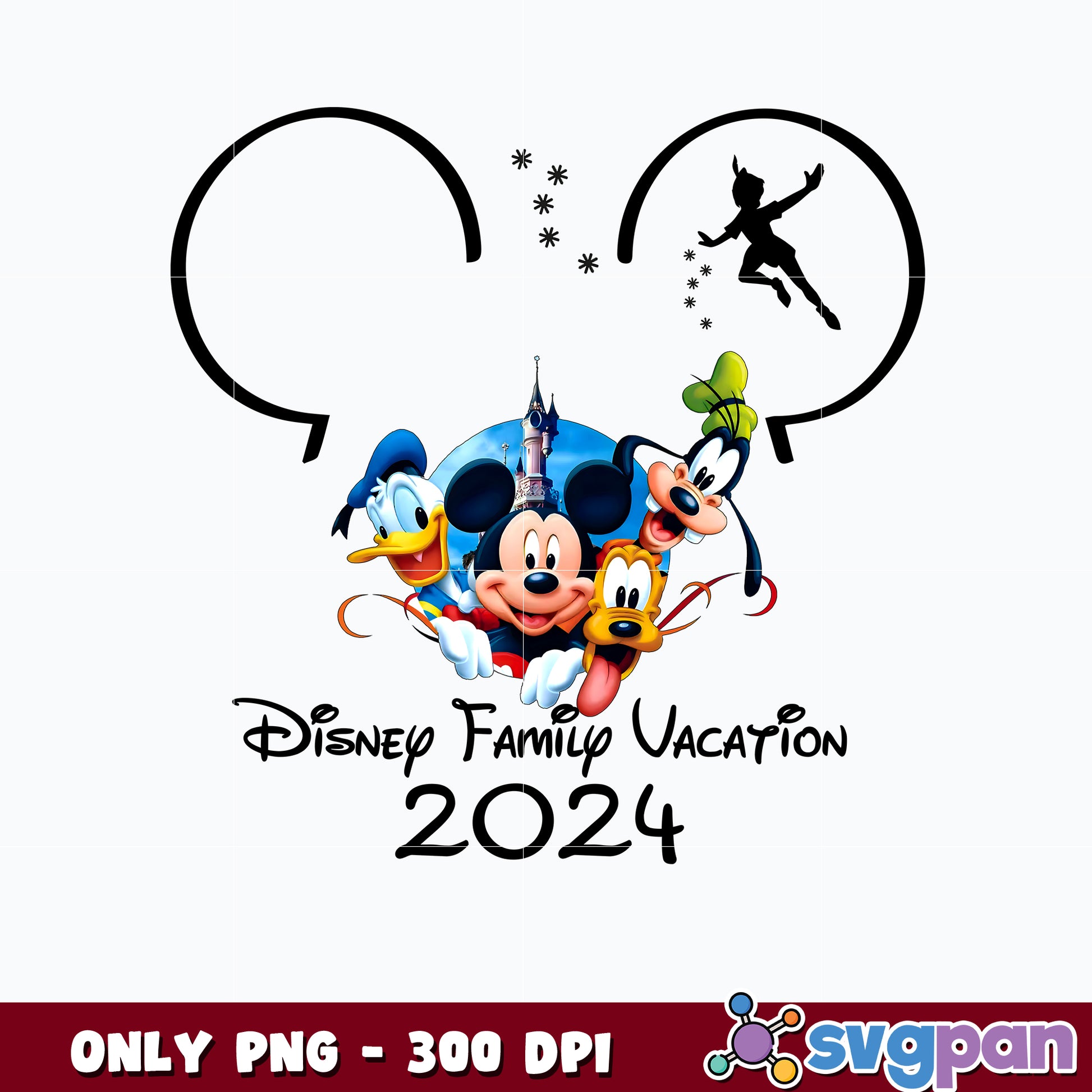 Mickey boy disney family vacation 2024 png