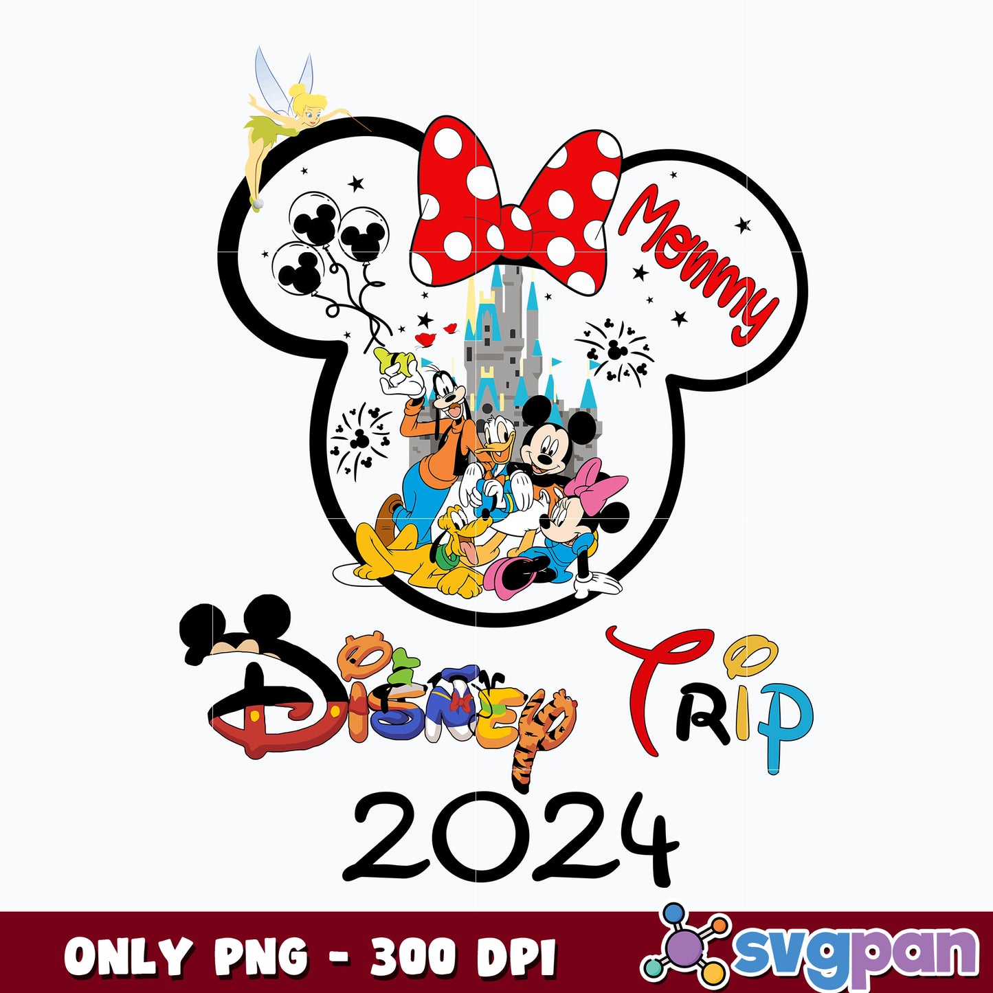 Minnie Mouse mommy Disney Trip 2024 png