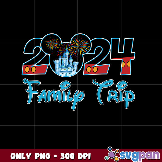 Mickey 2024 family trip Png, Mickey png