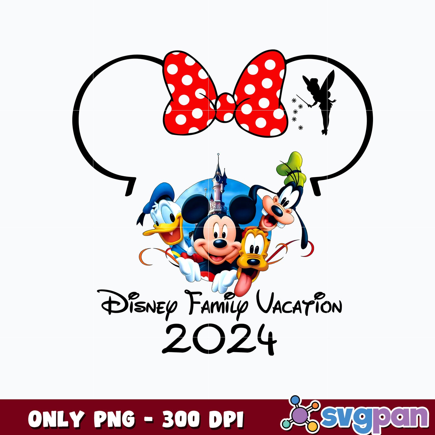 Minnie Head Disney Family Vaction 2024 png