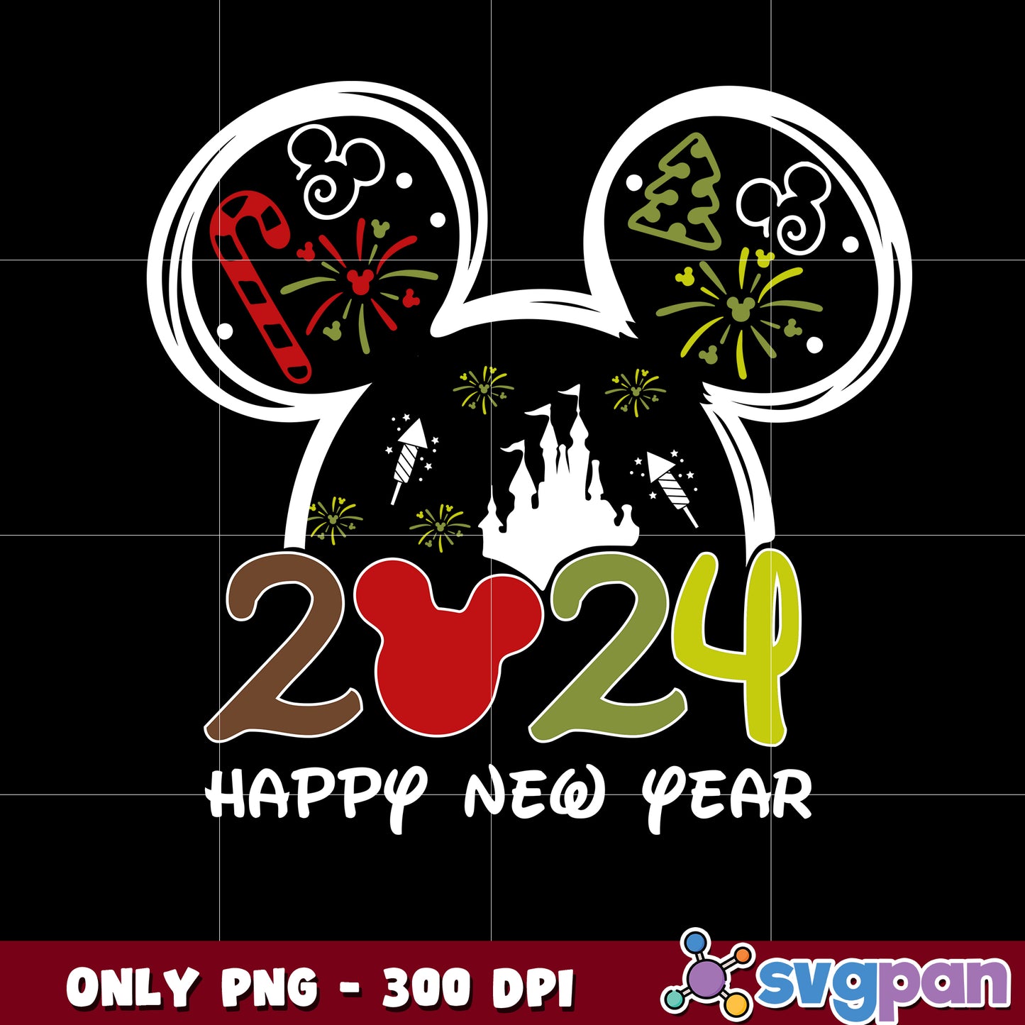 Happy New Year png, New Year 2024 png