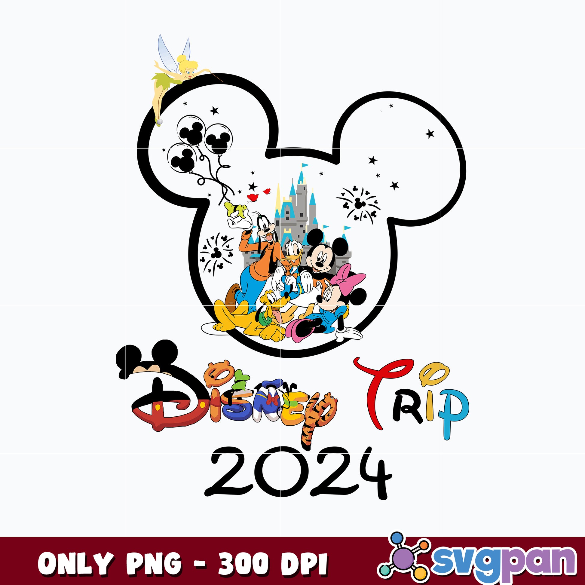 Mickey head disney trip 2024 png