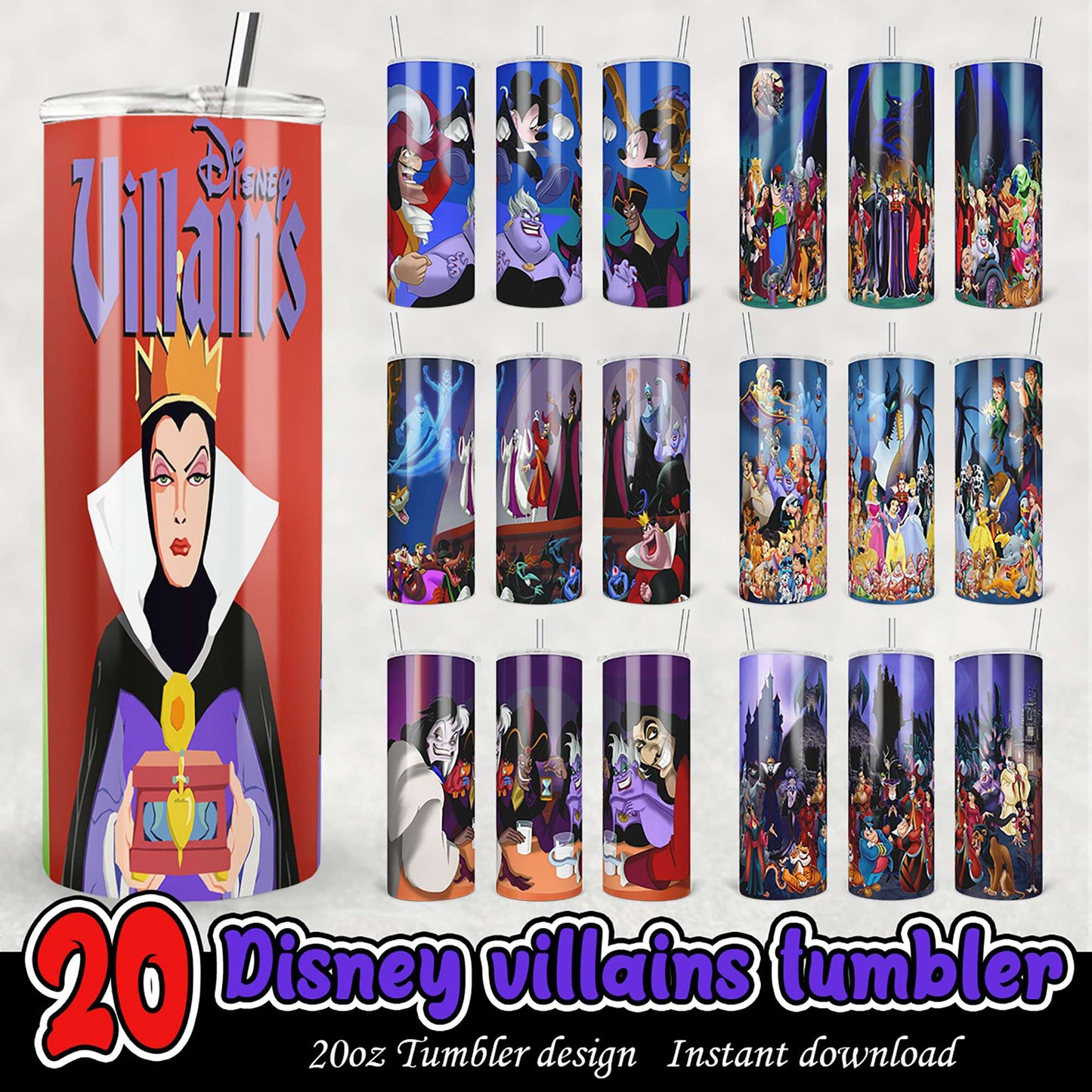 20 Disney Villain Tumbler Designs
