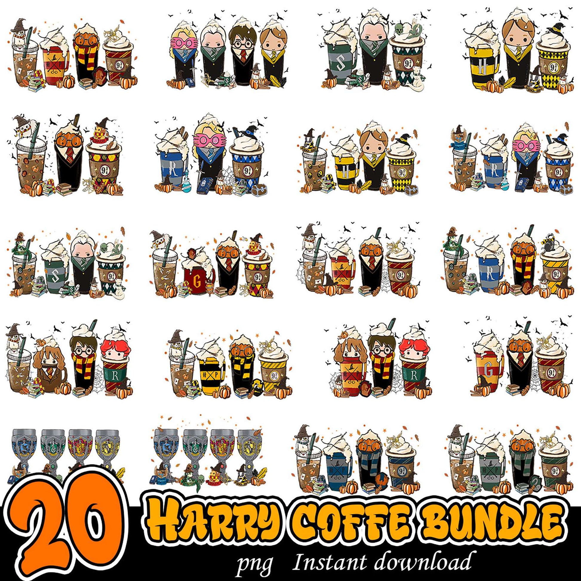 20 Harry Potter Coffee PNG Bundle