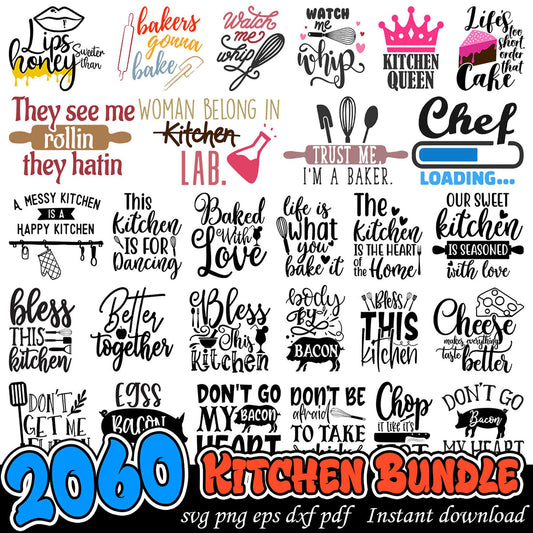 20 Kitchen SVG Bundle Instant Download