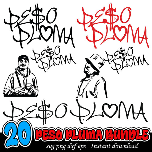 20 Peso Pluma SVG Bundle for Crafting Instant Download