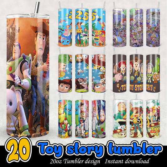20 Toy Story Tumbler Designs PNG Instant Download