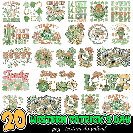 20 Western St Patricks Day PNG Designs
