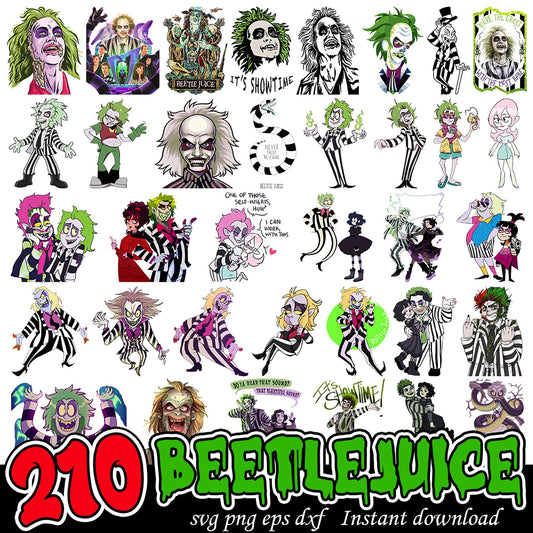 210 Beetlejuice SVG Bundle Instant Download