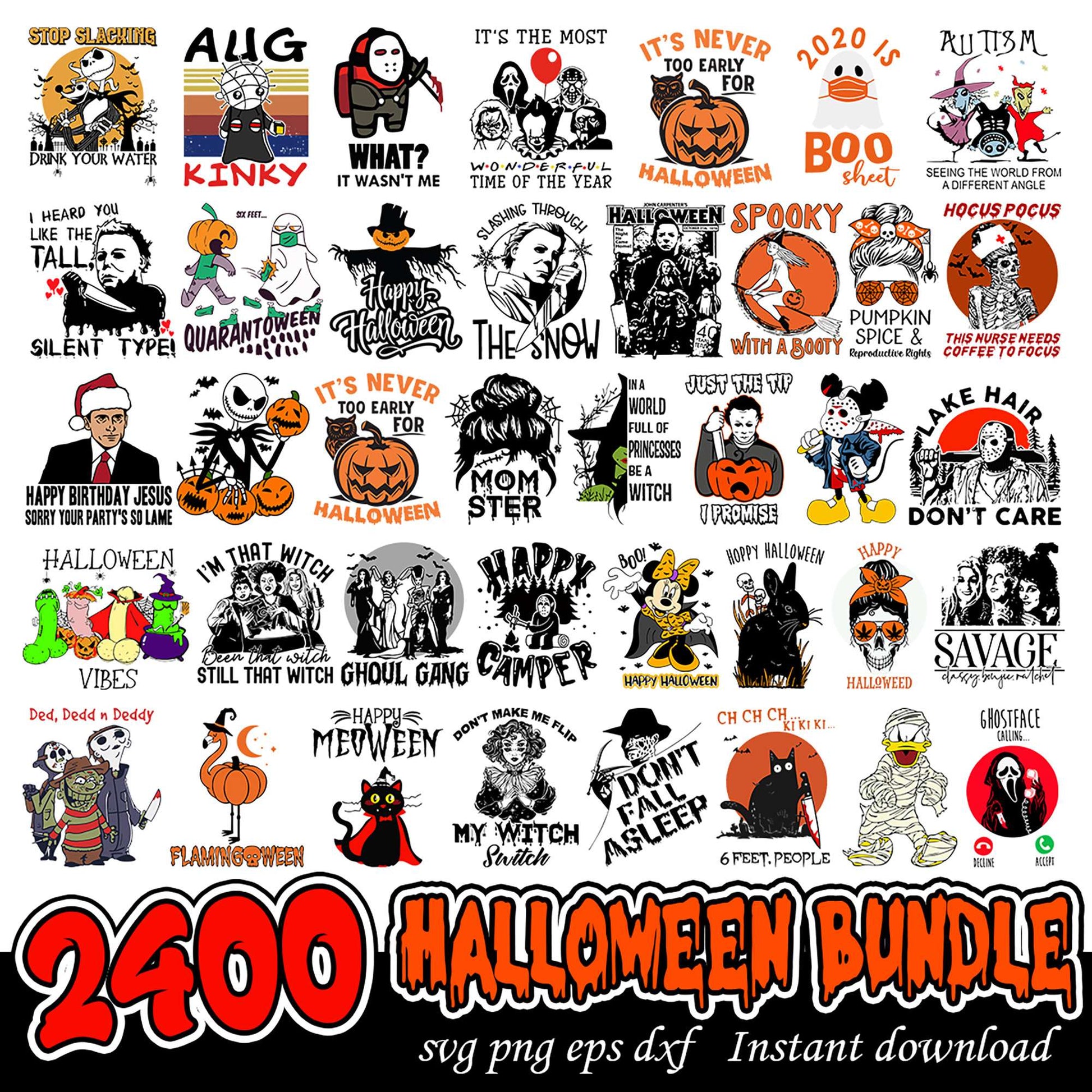 2400 Halloween SVG Bundle Instant Download