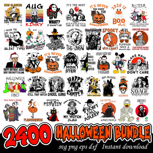 2400 Halloween SVG Bundle Instant Download