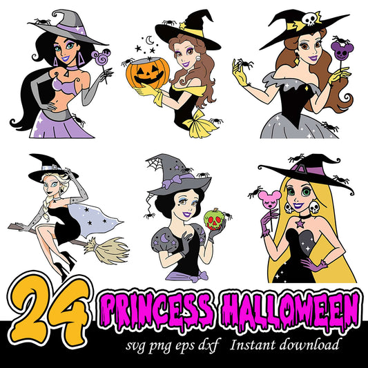 24 Princess Halloween SVG Bundle
