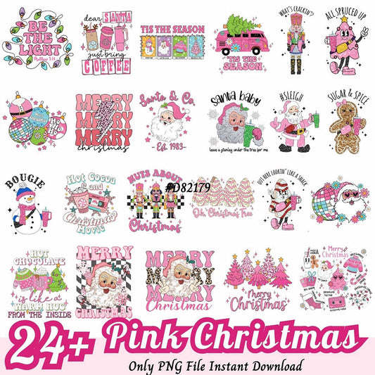 24+ Pink Christmas PNG Designs