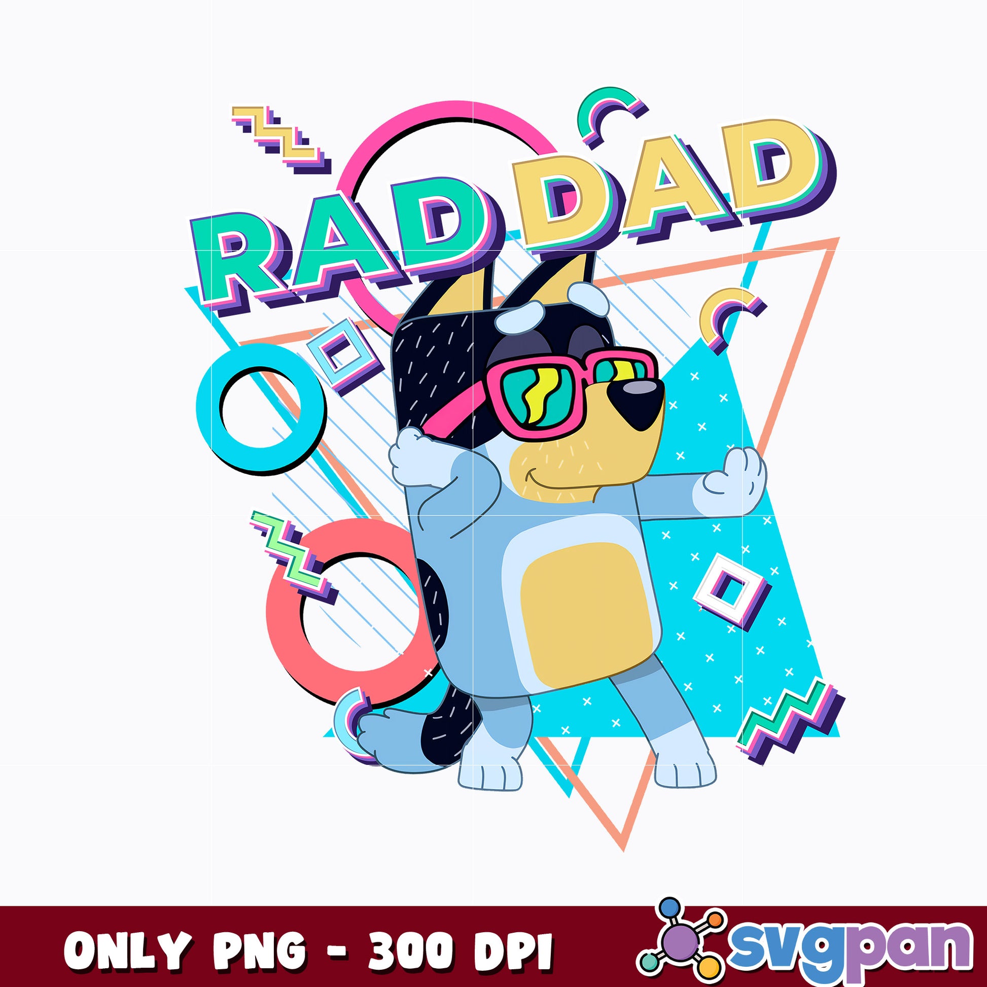 Rad Dad Bluey png, Bluey Dad png