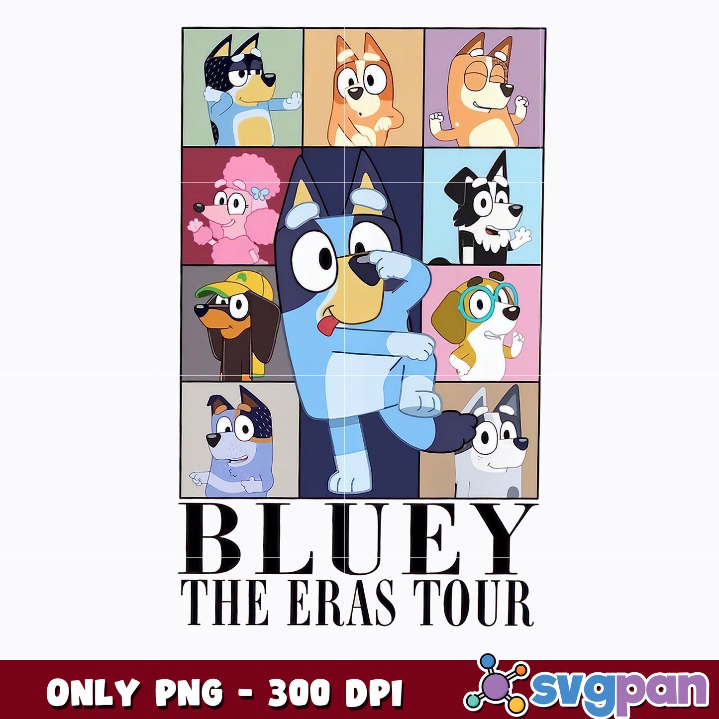 Bluey The Eras Tour png