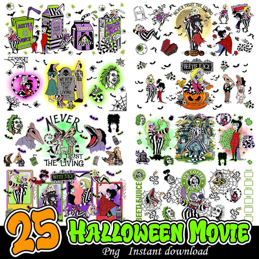 25 Beetlejuice Halloween PNGs Instant Download