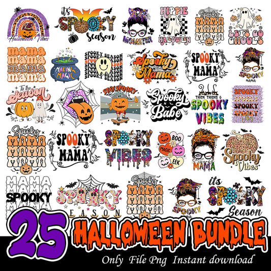 25 Halloween Bundle Png Designs for Spooky Season Fun