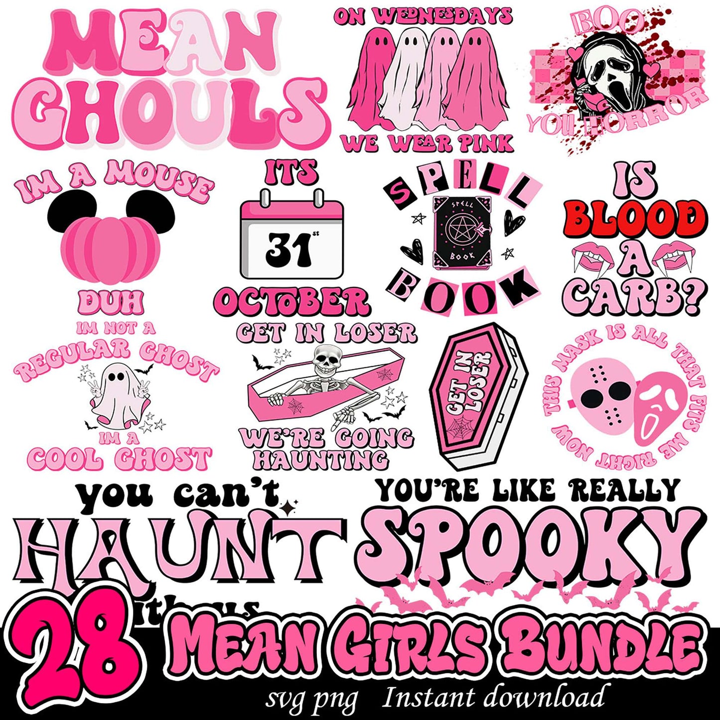 28 Mean Girls Halloween SVG Bundle
