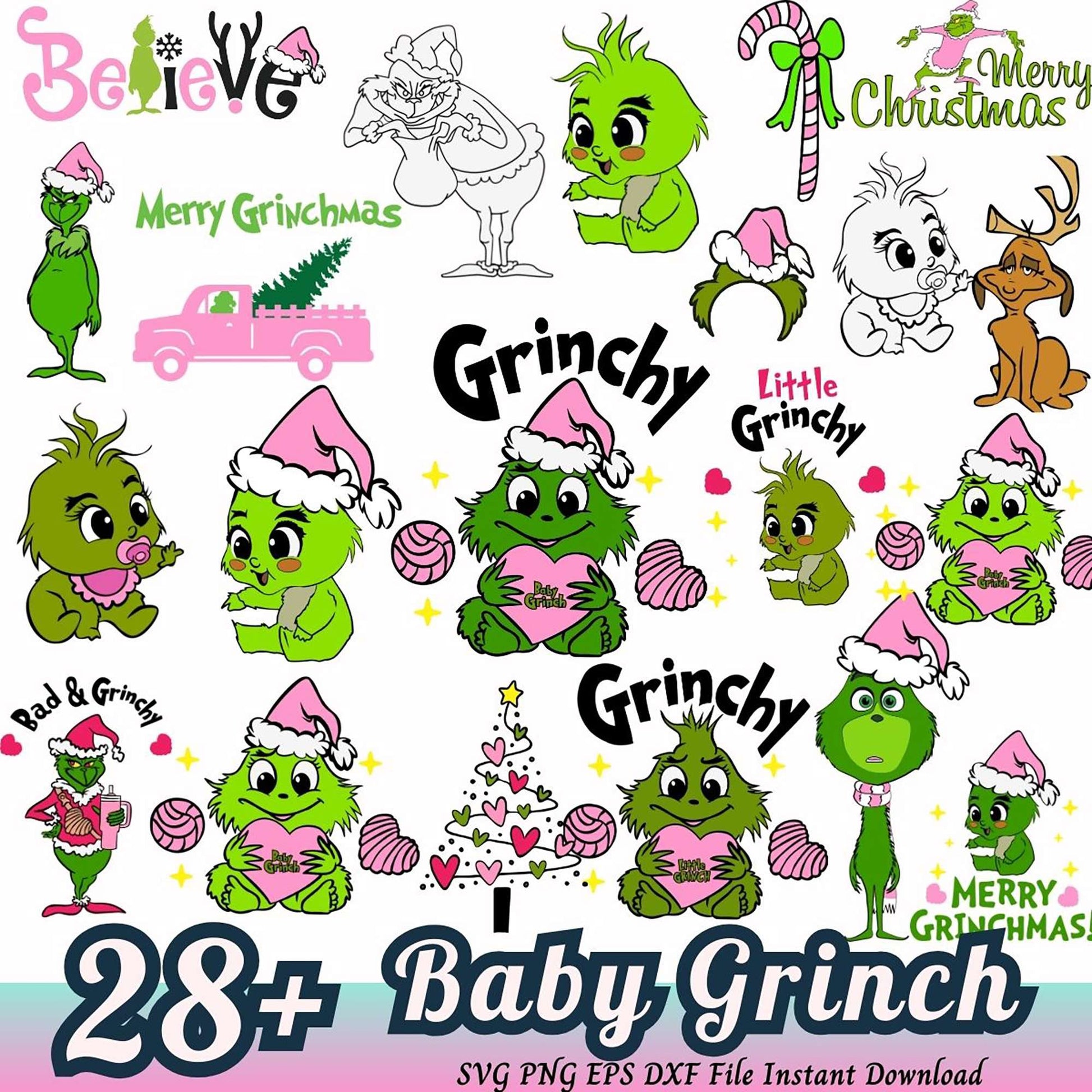 28+ Baby Grinch SVG Bundle Christmas Designs
