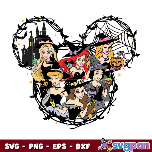 Disney Princess Halloween Svg 